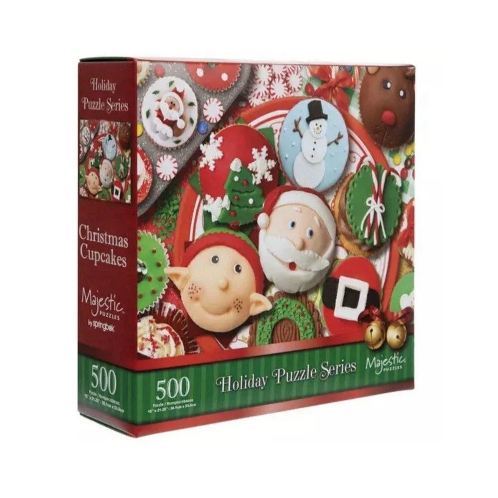 Christmas Jigsaw Puzzle by Springbok 500 Piece Christmas Cupcakes USA Made - Picture 2 of 4
